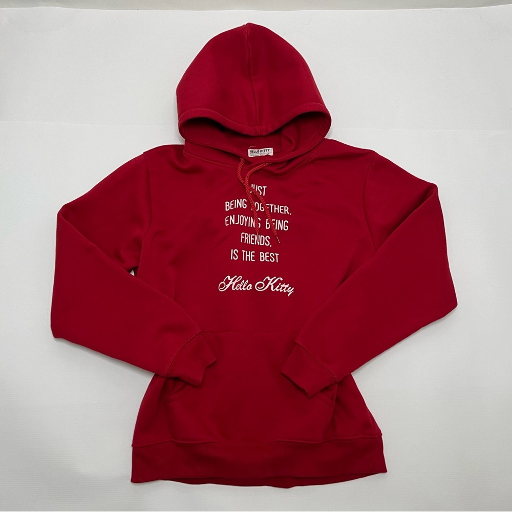 Rare Red Hello Kitty Hoodie Embroidered Back